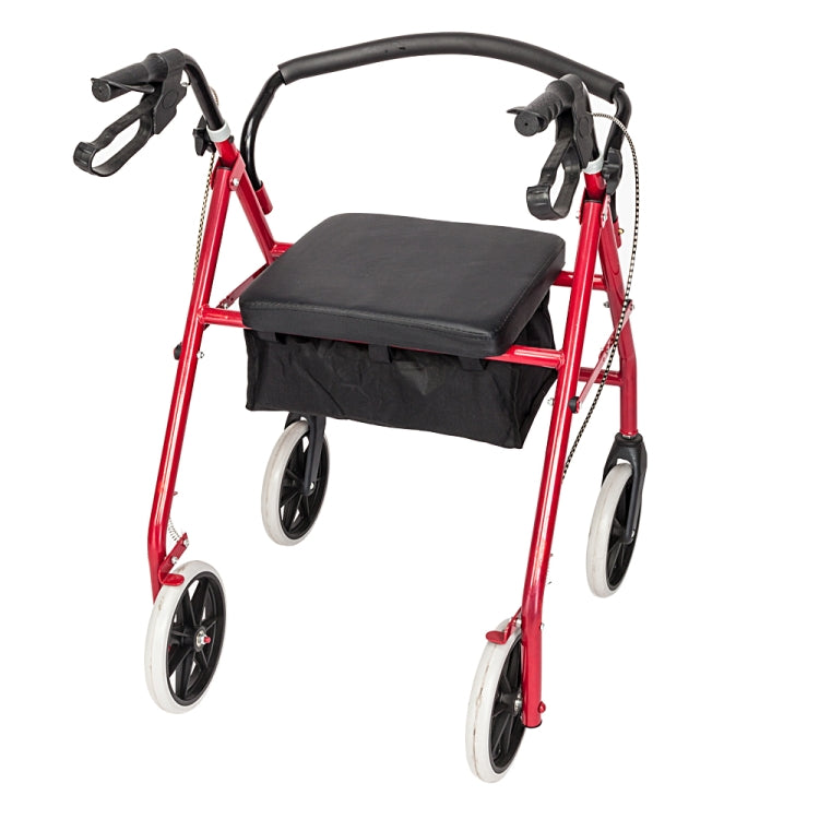 [US Warehouse] Steel Nylon Walker with Wheels (Black Red)