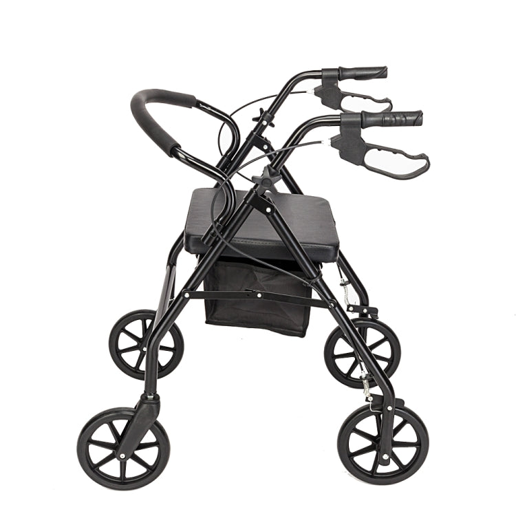 [US Warehouse] Steel Nylon Walker with Wheels (Black)