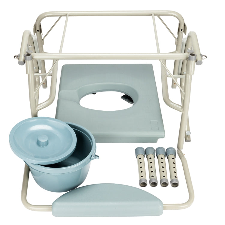 [US Warehouse] Medical Bariatric Drop-Arm Commode Toilet Seat(Light Blue)
