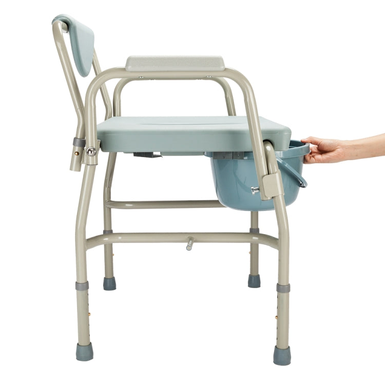 [US Warehouse] Medical Bariatric Drop-Arm Commode Toilet Seat(Light Blue)