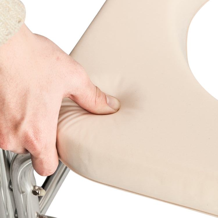 [US Warehouse] 4 in 1 Multifunctional Aluminum Elder Disabled People Pregnant Women Commode Chair Bath Chair (Creamy White)