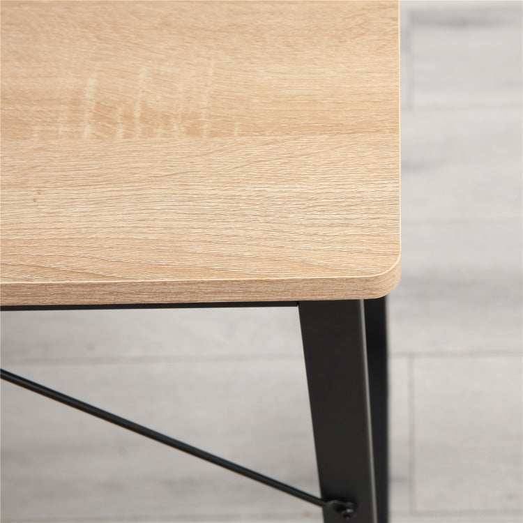 [US Warehouse] Home Office L-Shaped Corner Desk Computer Desk (Black+Wood)