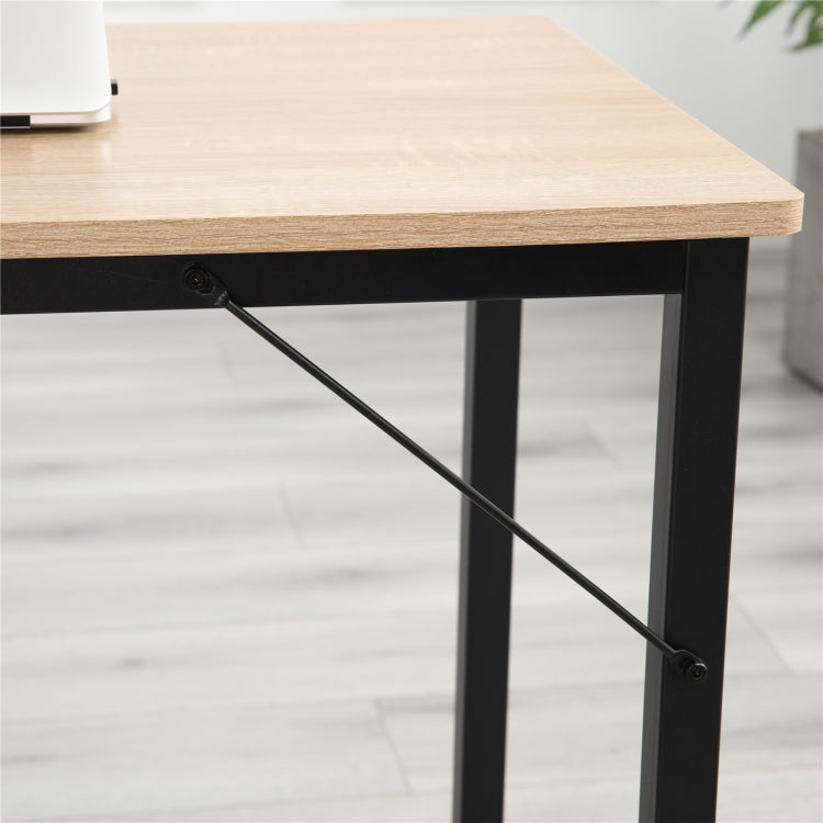 [US Warehouse] Home Office L-Shaped Corner Desk Computer Desk (Black+Wood)