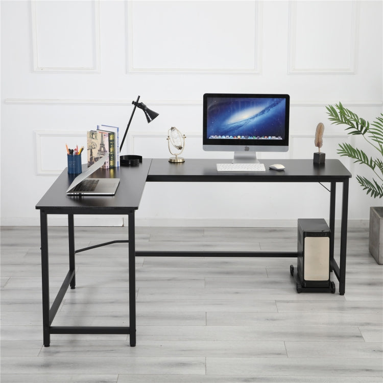 [US Warehouse] Home Office L-Shaped Corner Desk Computer Desk (Black)