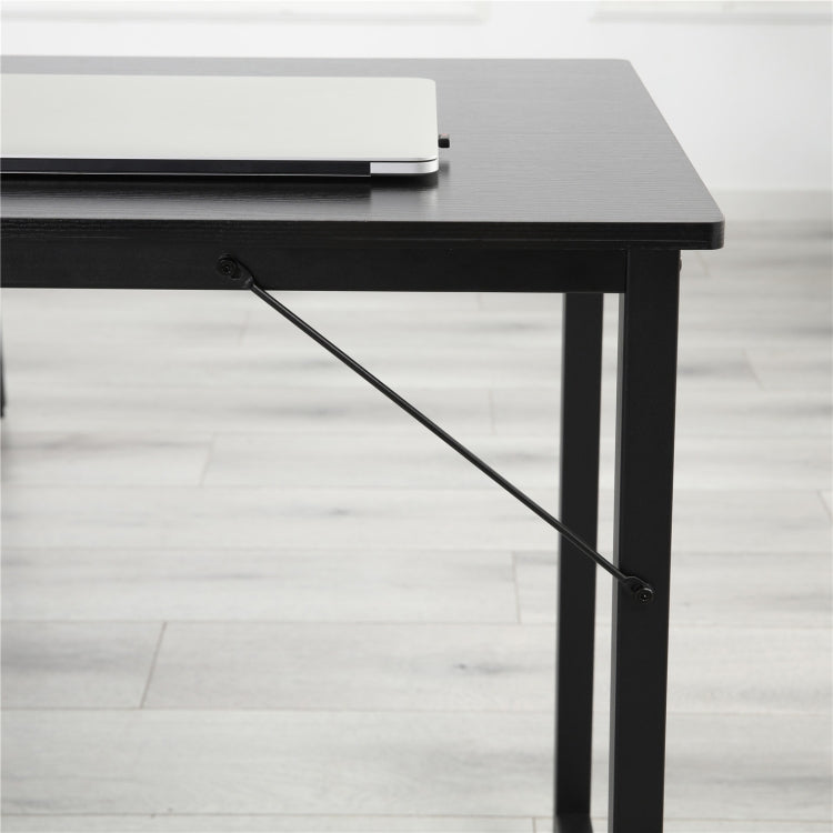 [US Warehouse] Home Office L-Shaped Corner Desk Computer Desk (Black)