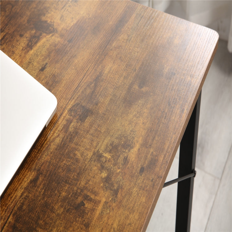 [US Warehouse] Home Office L-Shaped Corner Desk Computer Desk (Black+Wood Grain)