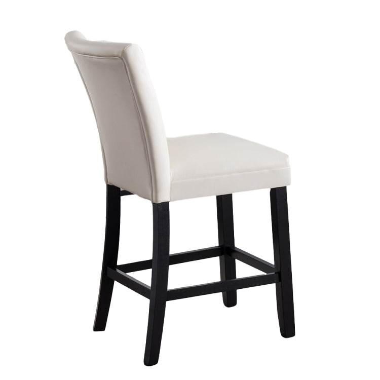 [US Warehouse] 2 in 1 Home Dining Chairs Oak Chairs Set(White)