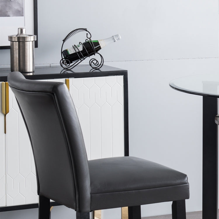 [US Warehouse] 2 in 1 Home Dining Chairs Oak Chairs Set(Grey)