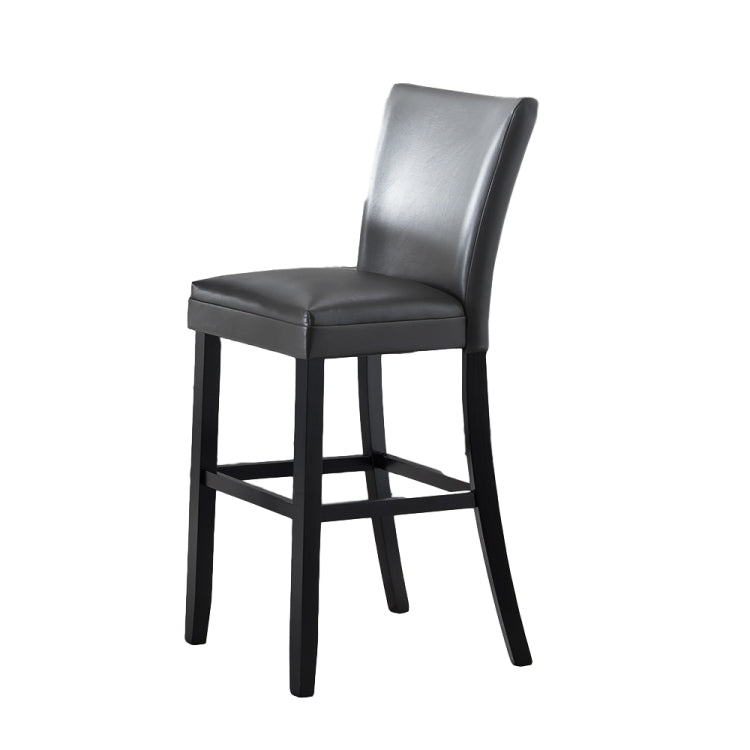 [US Warehouse] 2 in 1 High Bar Chairs Household Back Stool Chairs Set(Black)