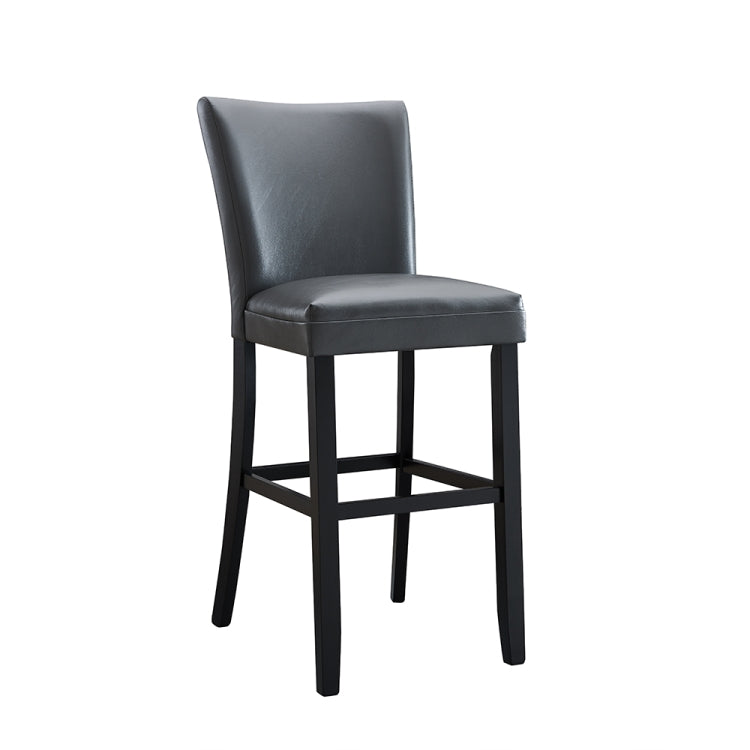 [US Warehouse] 2 in 1 High Bar Chairs Household Back Stool Chairs Set(Grey)