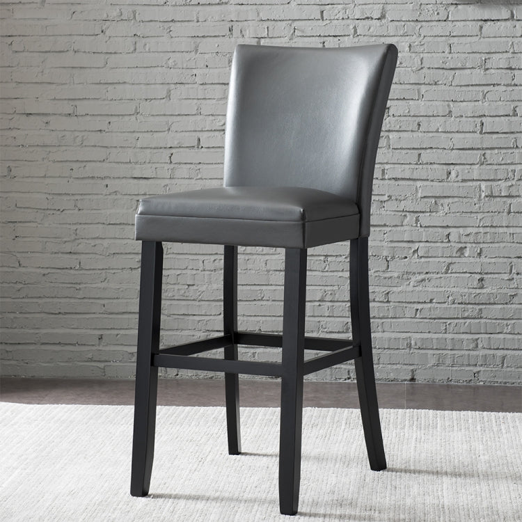 [US Warehouse] 2 in 1 High Bar Chairs Household Back Stool Chairs Set(Grey)