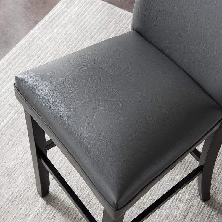 [US Warehouse] 2 in 1 High Bar Chairs Household Back Stool Chairs Set(Grey)