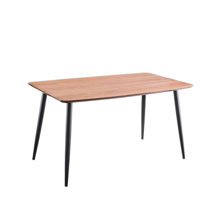 [US Warehouse] Dining Table Household Leisure Wrought Iron Log Rectangular Table (Wood)