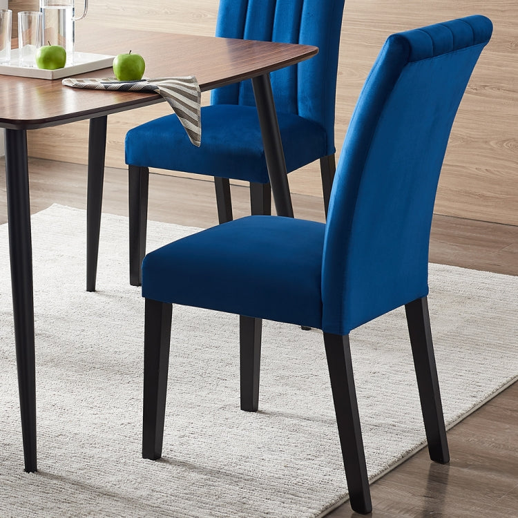 [US Warehouse] 2 in 1 Velvet Cloth Coffee Chairs Solid Wood Dining Chairs Set(Grey)