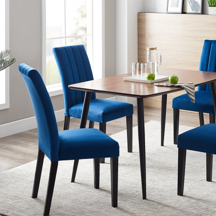 [US Warehouse] 2 in 1 Velvet Cloth Coffee Chairs Solid Wood Dining Chairs Set(Grey)