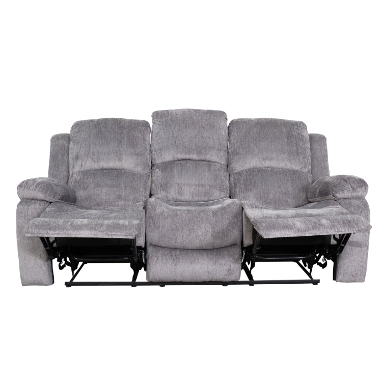 [US Warehouse] Three Seat Sofa Adjustable Recliner Chairs for Elderly(Grey)