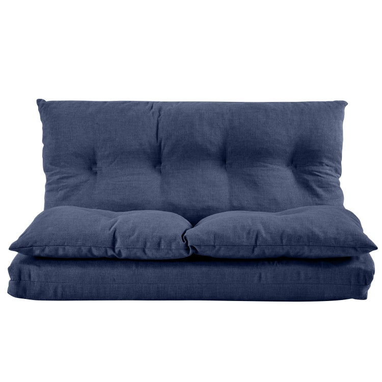 [US Warehouse] 40 inch Modern Fabric Chaise Lounge Folding Sofa Bed (Blue)
