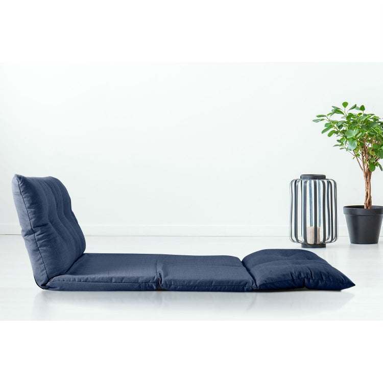 [US Warehouse] 40 inch Modern Fabric Chaise Lounge Folding Sofa Bed (Blue)