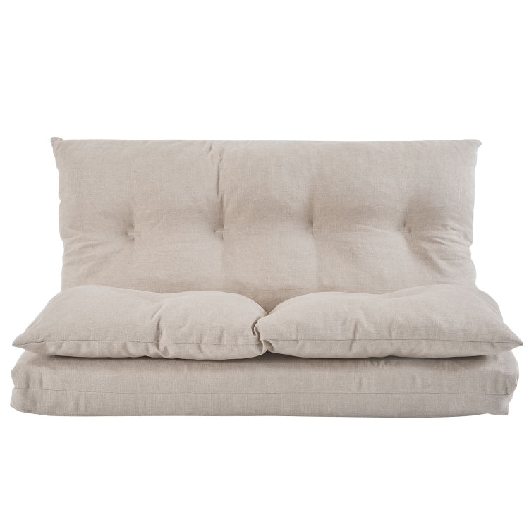 [US Warehouse] 40 inch Modern Fabric Chaise Lounge Folding Sofa Bed (White)