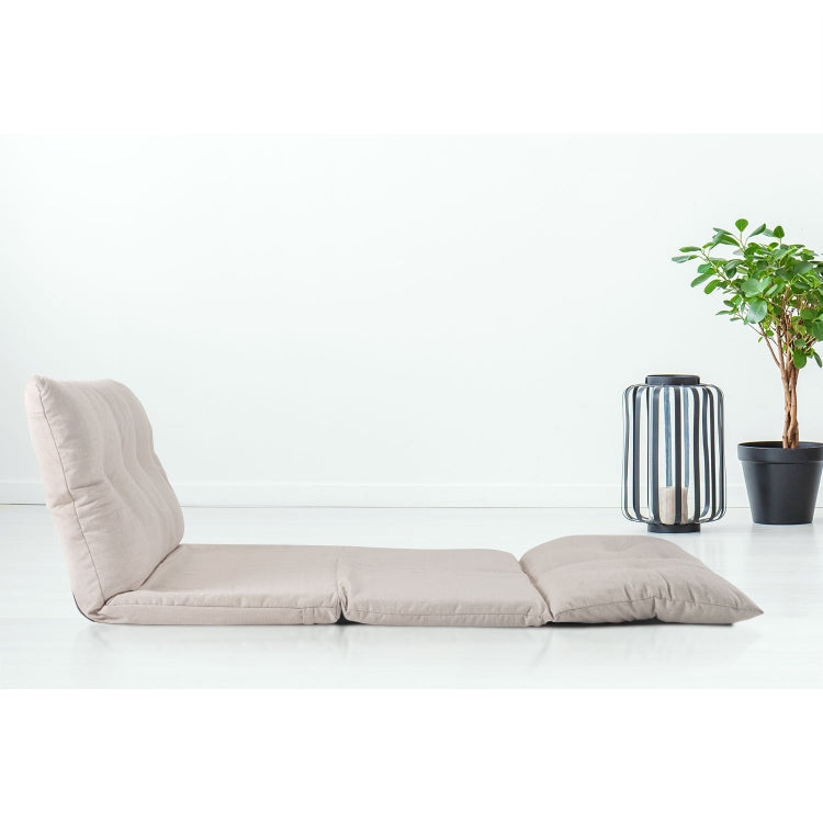 [US Warehouse] 40 inch Modern Fabric Chaise Lounge Folding Sofa Bed (White)