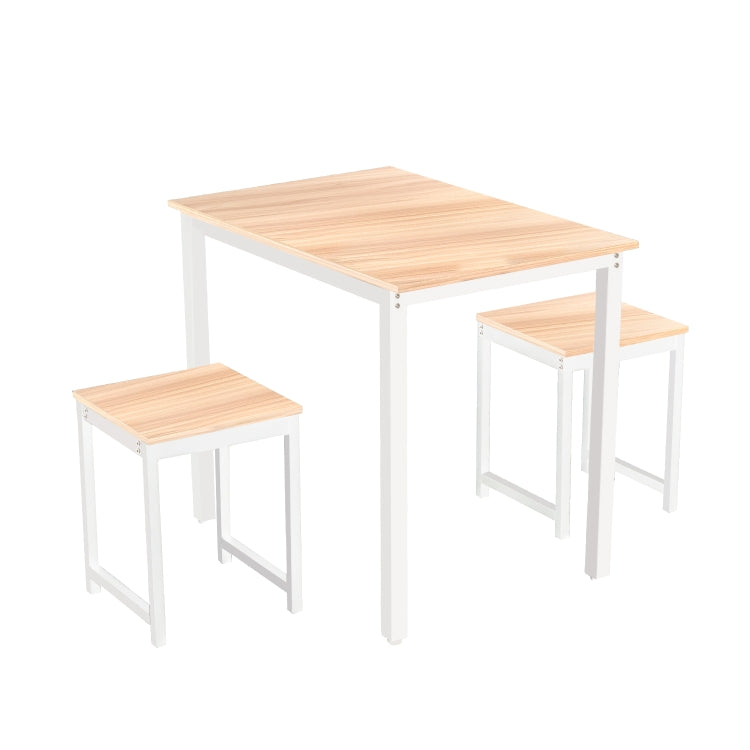 [US Warehouse] 3 in 1 Dining Table + 2 Stools Furniture Set (Brown)
