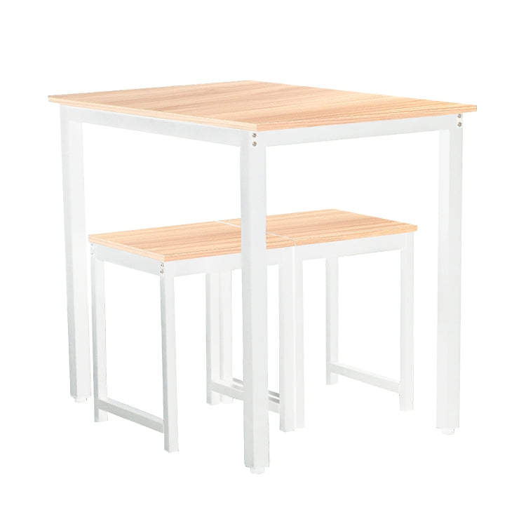 [US Warehouse] 3 in 1 Dining Table + 2 Stools Furniture Set (Brown)