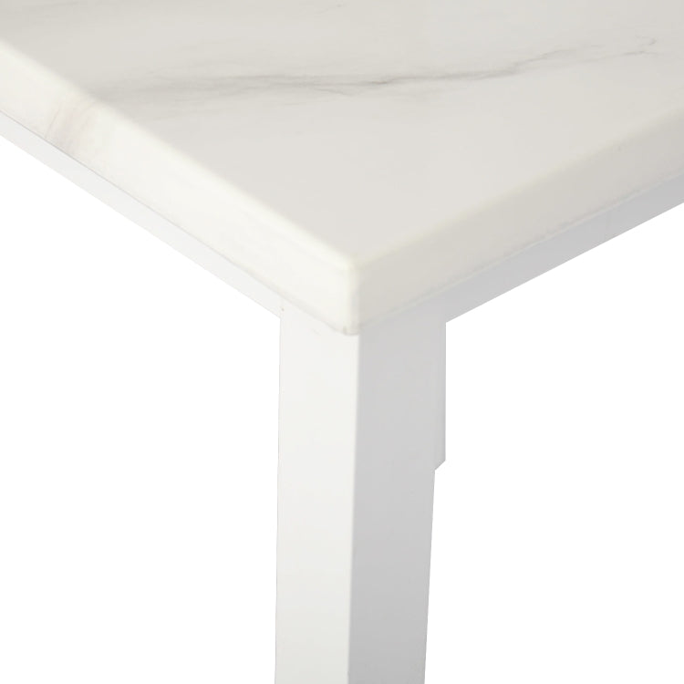 [US Warehouse] 3 in 1 Faux Marble Top Coffee Table + 2 End Tables Set (White)