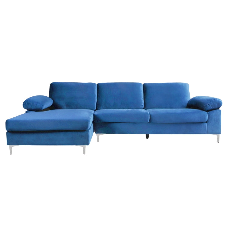 [US Warehouse] Convertible Combination Sofa L-shaped Sectional Sleeping Bed, Size: 275 x 116 x 89cm (Blue)