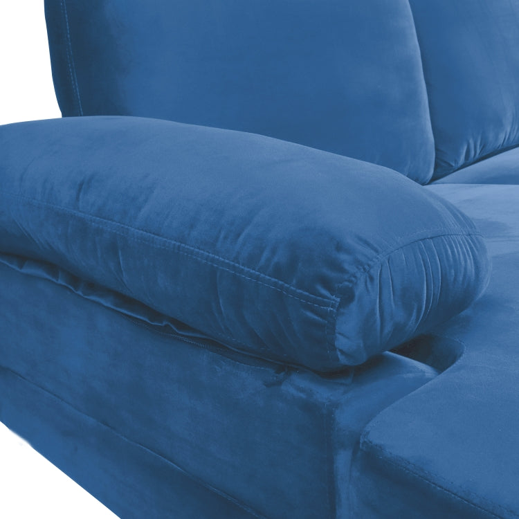 [US Warehouse] Convertible Combination Sofa L-shaped Sectional Sleeping Bed, Size: 275 x 116 x 89cm (Blue)
