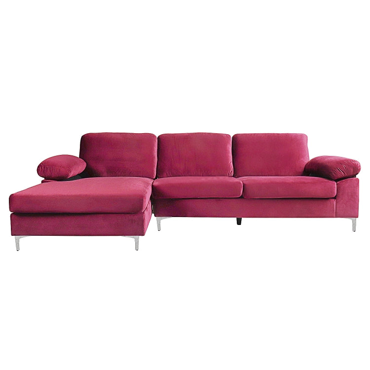 [US Warehouse] Convertible Combination Sofa L-shaped Sectional Sleeping Bed, Size: 275 x 116 x 89cm (Purple)