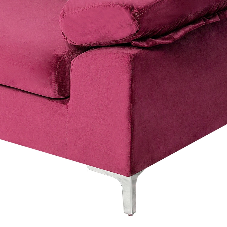 [US Warehouse] Convertible Combination Sofa L-shaped Sectional Sleeping Bed, Size: 275 x 116 x 89cm (Purple)