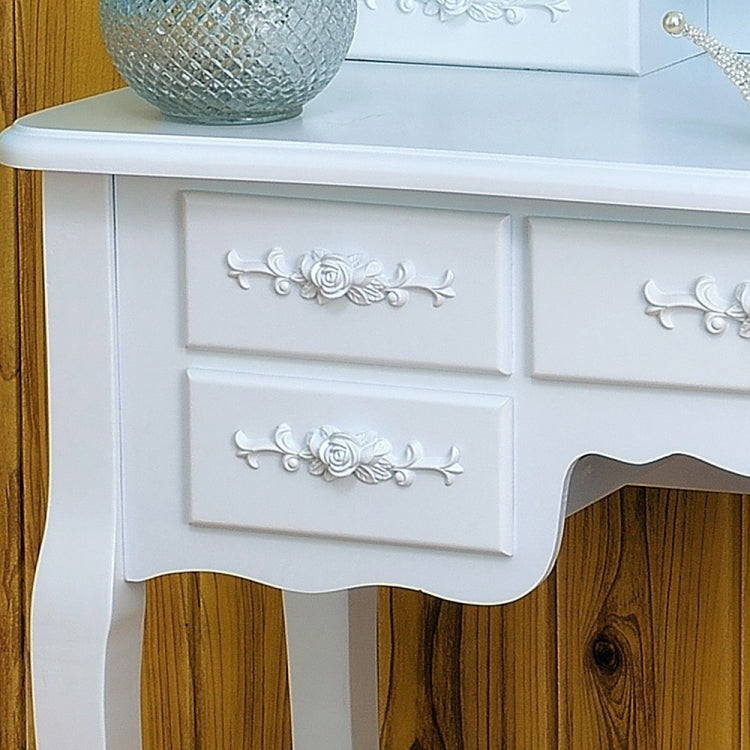 [US Warehouse] Foldable 3 Mirrors Dressing Table with 7 Drawers, Size: 90 x 40 x 147cm