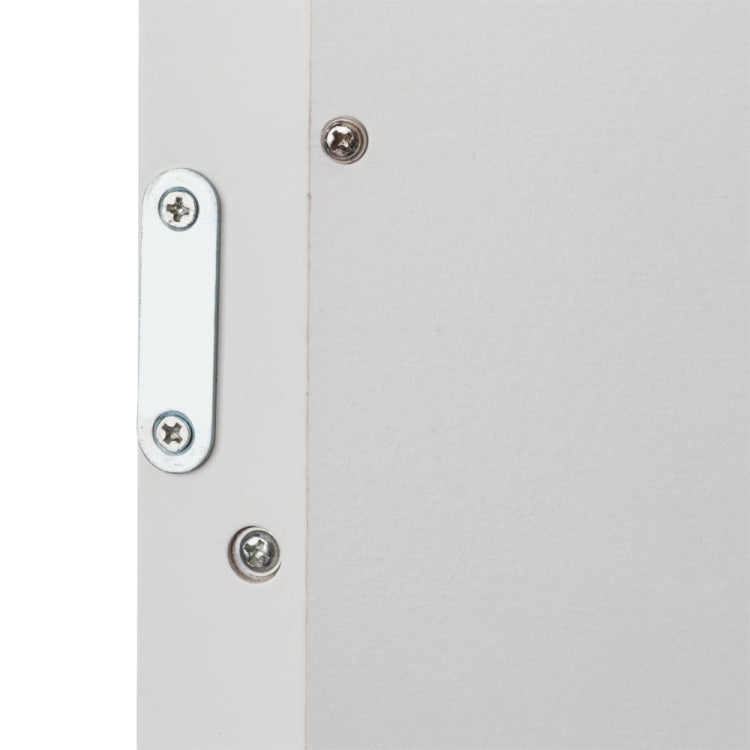 [US Warehouse] Double Door Mirror Indoor Bathroom Wall Mounted Cabinet Shelf, Size: 56 x 13 x 58cm(White)