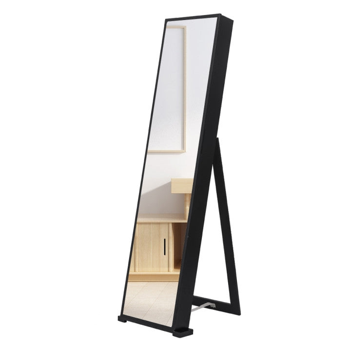 [US Warehouse] Wood Floor Type Full Mirror Jewelry Storage Cabinet with LED Light, Size: 36 x 10 x 150cm