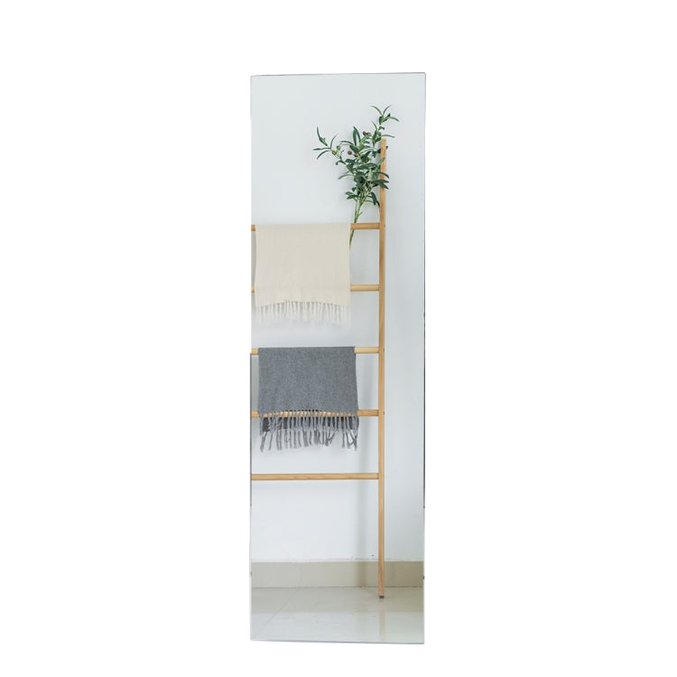 [US Warehouse] Full Mirror Makeup Mirror 8-layer Acrylic Storage Cabinet Solid Wood Covered Jewelry Mirror Cabinet, Size: 120 x 37 x 10cm(White)