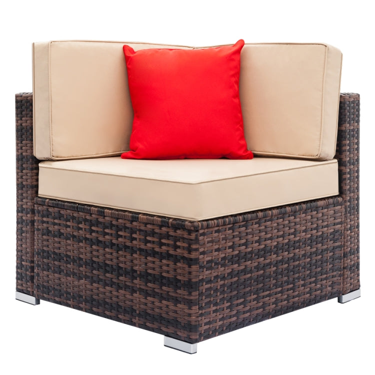 [US Warehouse] Rattan Corner Sofa, Size: 75 x 75 x 63cm (Brown)