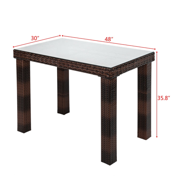 [US Warehouse] Bar Table, Size: 122 x 76 x 91cm (Brown)