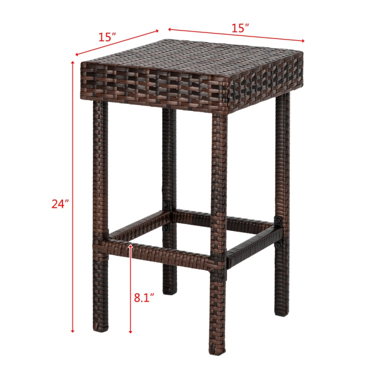 [US Warehouse] 4 PCS Bar Stool Chairs, Size: 38 x 38 x 61cm (Brown)