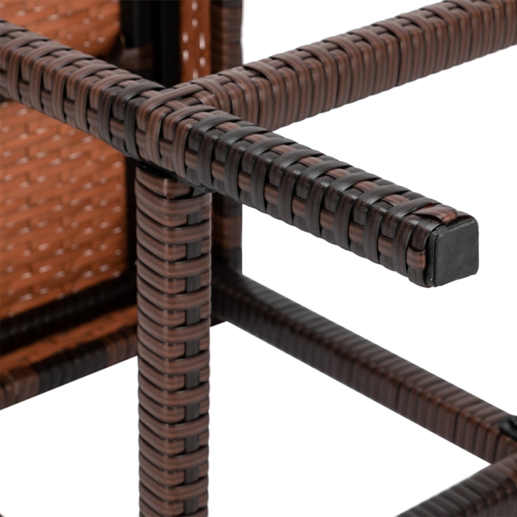 [US Warehouse] 4 PCS Bar Stool Chairs, Size: 38 x 38 x 61cm (Brown)