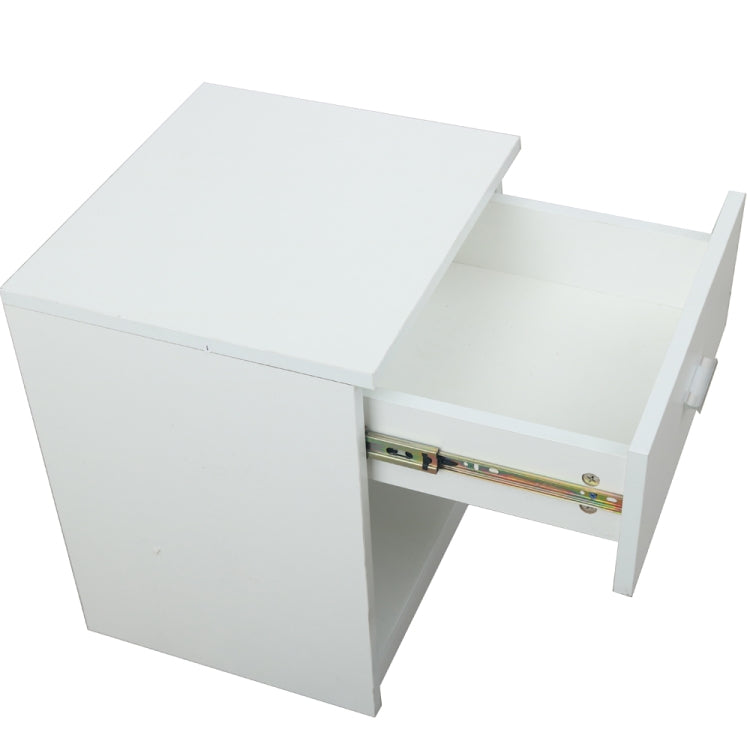 [US Warehouse] Metal Handle Bedside Cabinet Night Table with Drawer, Size: 40 x 36 x 47cm(White)