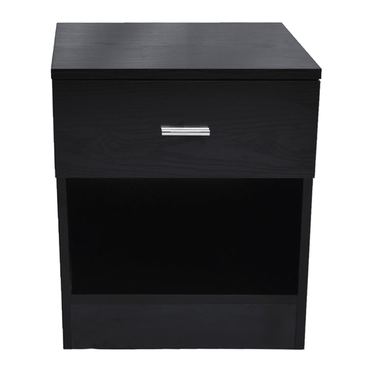[US Warehouse] Metal Handle Bedside Cabinet Night Table with Drawer, Size: 40 x 36 x 47cm(Black)