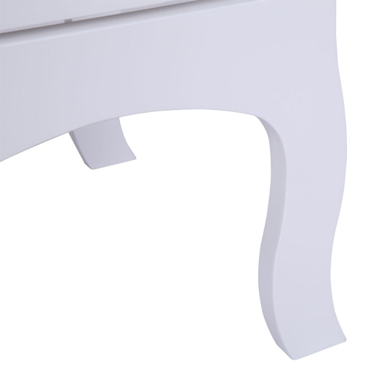 [US Warehouse] Country Style Two-Tier Night Table, Size: 60 x 40 x 30cm(White)