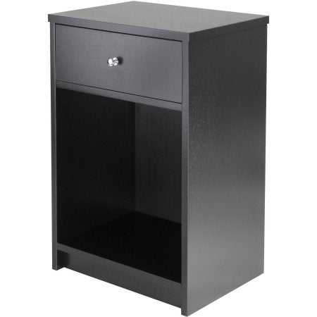 [US Warehouse] Round Handle Night Stand with Drawer, Size: 40 x 30 x 60cm(Black)