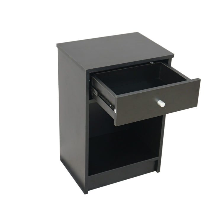 [US Warehouse] Round Handle Night Stand with Drawer, Size: 40 x 30 x 60cm(Black)