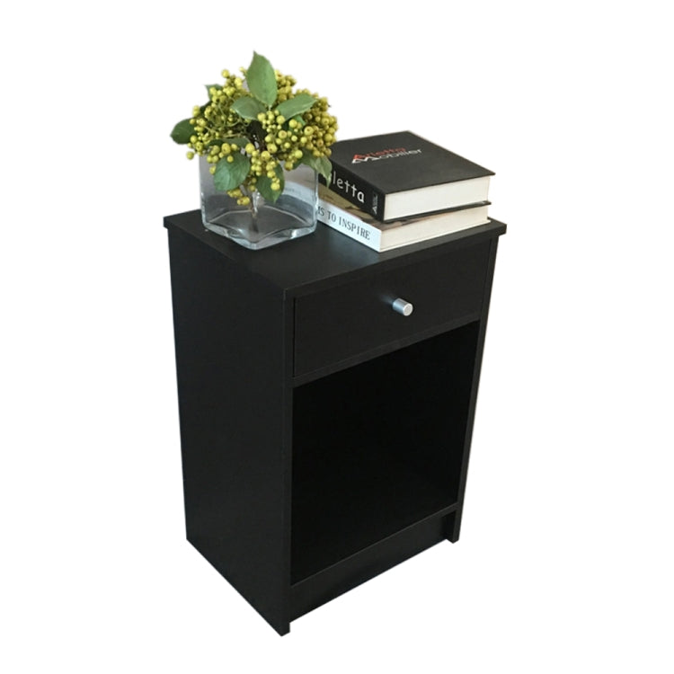 [US Warehouse] Round Handle Night Stand with Drawer, Size: 40 x 30 x 60cm(Black)