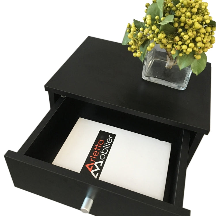 [US Warehouse] Round Handle Night Stand with Drawer, Size: 40 x 30 x 60cm(Black)