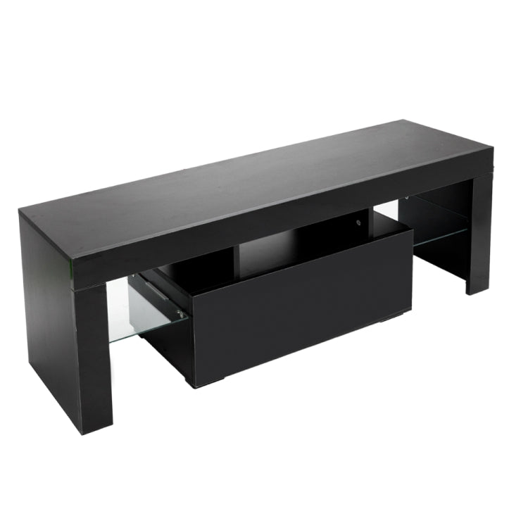[UK Warehouse] Household Decoration LED TV Cabinet with Single Drawer Size: 130 x 35 x 45cm(Black)