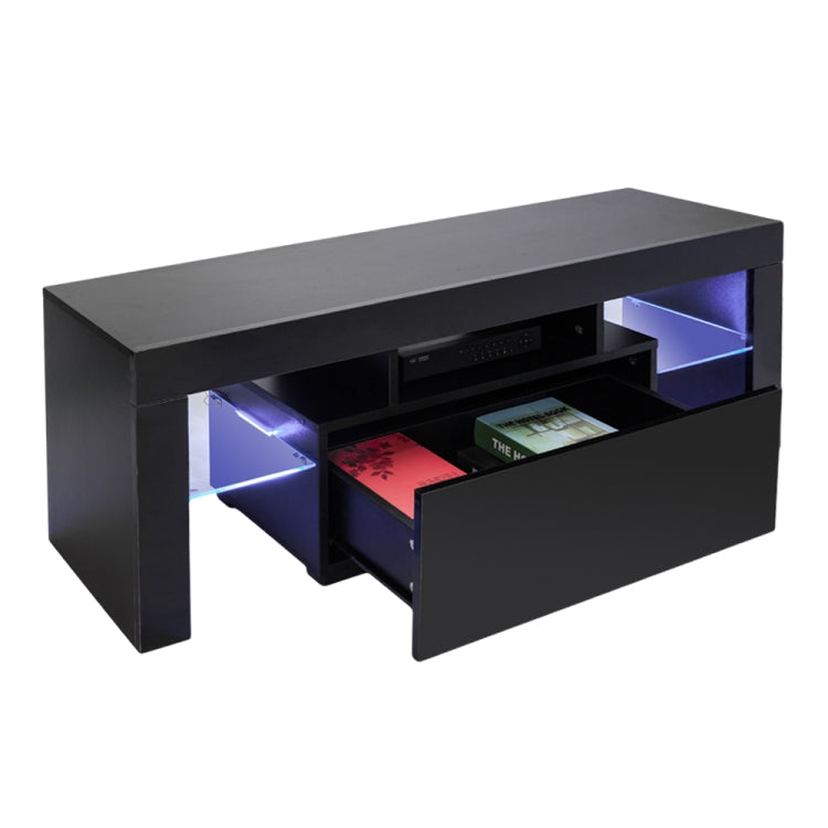 [US Warehouse] Household Decoration LED TV Cabinet with Single Drawer Size: 130 x 35 x 45cm(Black)