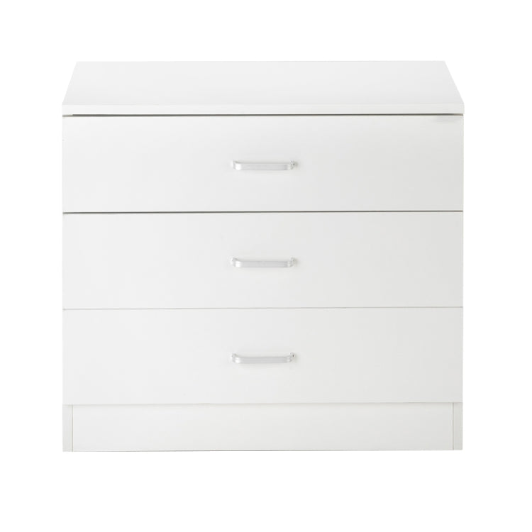 [US Warehouse] Wood Simple Dresser with 3-Drawer, Size: 66 x 33 x 56cm(White)