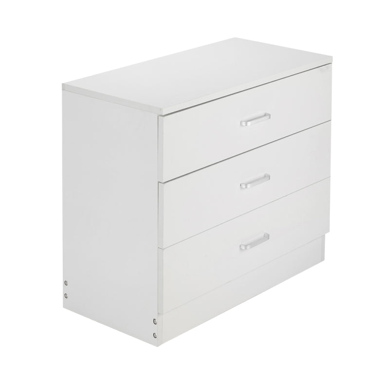 [US Warehouse] Wood Simple Dresser with 3-Drawer, Size: 66 x 33 x 56cm(White)